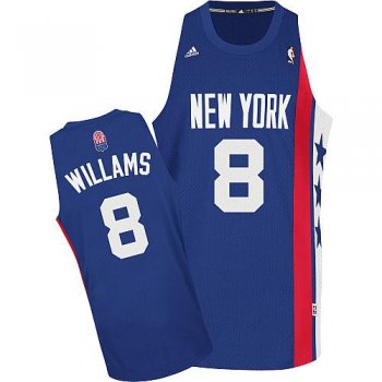 New York Nets 8# Deron Williams Blue ABA Hardwood Classic Swingman Jersey Cheap