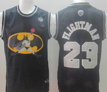 Chicago Bulls 23 Michael Jordan Black Flightman Basketball Jerseys Cheap