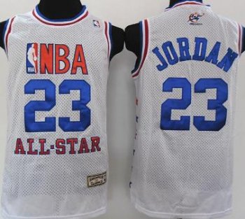 Chicago Bulls 23 Michael Jordan 2003 All Star White Throwback NBA Jersey Cheap