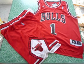 Chicago Bulls 1 Derrick Rose Red Revolution 30 Swingman Jersey & Shorts Suit Cheap