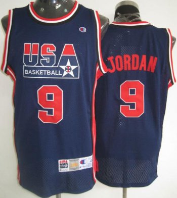 Chicago Bulls 9 Jordan Blue USA Jersey Cheap