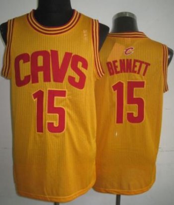 Cleveland Cavaliers 15 Anthony Bennett Yellow Revolution 30 NBA Jerseys Cheap