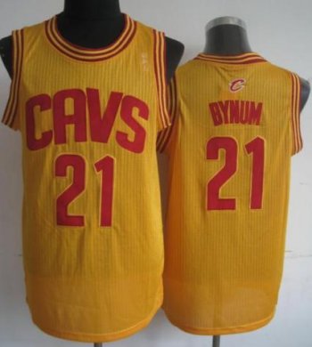 Cleveland Cavaliers 21 Andrew Bynum Yellow Revolution 30 NBA Jerseys Cheap