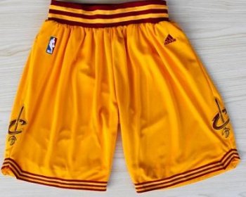 Cleveland Cavaliers Yellow Revolution 30 Swingman NBA Shorts Cheap