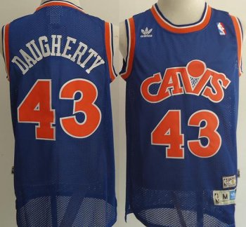 Cleveland Cavaliers 43 Brad Daugherty Blue Soul Swingman Throwback M&N NBA Jerseys Cheap