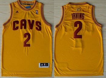 Cleveland Cavaliers 2 Kyrie Irving Yellow Revolution 30 Swingman NBA Jerseys Cheap