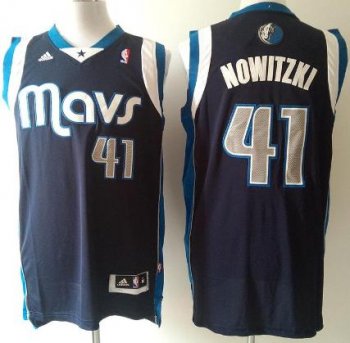 Dallas Mavericks 41 Dirk Nowitzki Dark Blue Revolution 30 Swingman NBA Jerseys Cheap