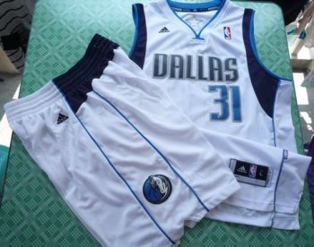 Dallas Mavericks 31 Jason Terry White Revolution 30 Swingman Jersey & Shorts Suit Cheap