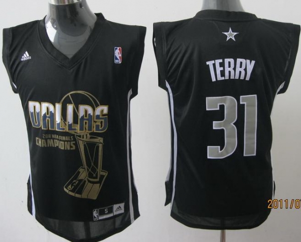 Dallas Mavericks 31 Jason Terry Black 2011 Finals Champions Jersey Cheap