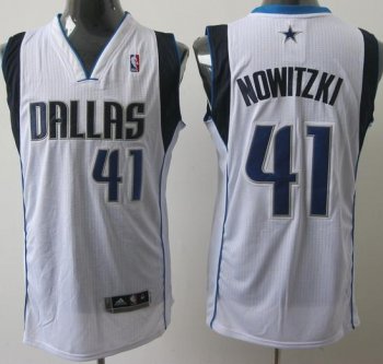 Revolution 30 Dallas Mavericks 41 Dirk Nowitzki White Jersey Cheap