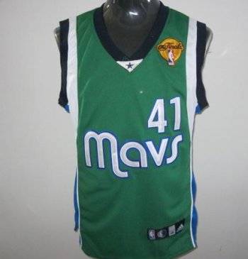 Dallas Mavericks 41 Nowitzki Green 2011 NBA Finals Jersey Cheap