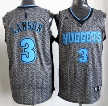 Denver Nuggets 3 Ty Lawson Grey Grey Grey Static Fashion Swingman NBA Jersey Cheap