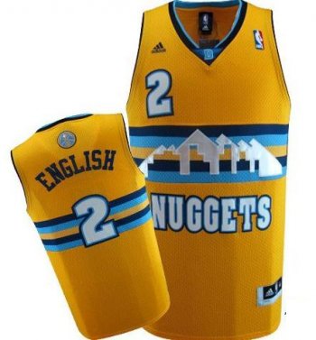 Denver Nuggets #2 Alex English Yellow Swingman NBA Jerseys Cheap