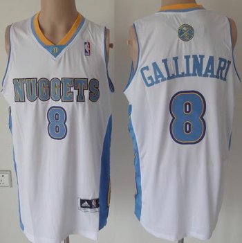 Denver Nuggets 8 Gallinari White Revolution 30 NBA Jerseys Cheap