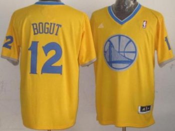 Golden State Warriors 12 Andrew Bogut Yellow Revolution 30 Swingman NBA Jersey 2013 Christmas Style Cheap