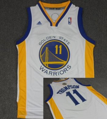 Golden State Warriors 11 Klay Thompson White Revolution 30 Swingman NBA Jerseys Cheap