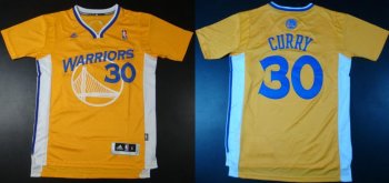 Golden State Warriors 30 Stephen Curry Yellow Revolution 30 Swingman Jersey Cheap