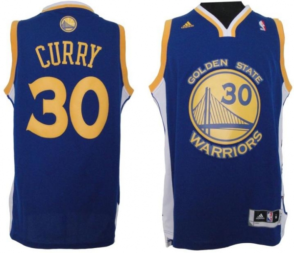 Revolution 30 Golden State Warriors 30 Stephen Curry Blue Swingman Jersey Cheap