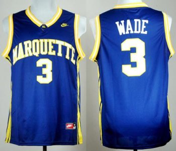 Marquette Golden Eagles 3# Dwyane Wade Navy Blue College Basketball NCAA Jerseys Cheap