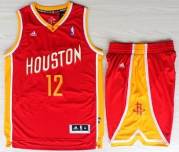 Houston Rockets 12 Dwight Howard Red Throwback Revolution 30 Swingman NBA Jerseys Shorts Suits Cheap