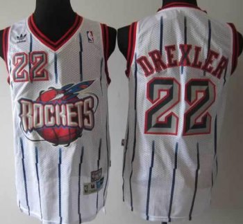 Houston Rockets 22 Clyde Drexler White ABA Hardwood Classic Swingman Jersey Cheap