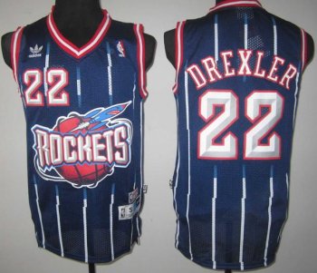 Houston Rockets 22 DREXLER Black Throwback Hardwood Classics NBA Jerseys Cheap