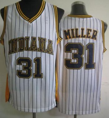 Indiana Pacers 31 Reggie Miller White Hardwood Classics Revolution 30 NBA Jerseys Cheap