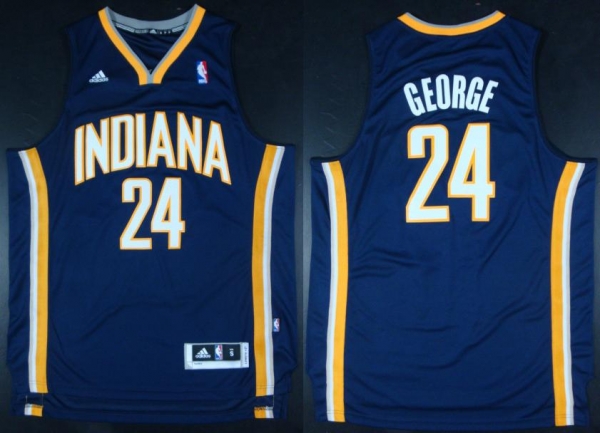 Indiana Pacers 24 Paul George Blue Revolution 30 Swingman NBA Jerseys Cheap