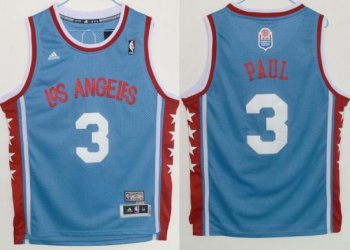 Los Angeles Clippers #3 Chris Paul Blue ABA Hardwood Classic Swingman Jersey Cheap