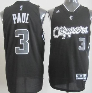 Revolution 30 Los Angeles Clippers #3 Chris Paul Black Swingman NBA Jerseys Cheap