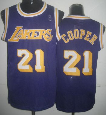 Los Angeles Lakers 21 Michael Cooper Purple Hardwood Classics Revolution 30 NBA Jerseys Cheap