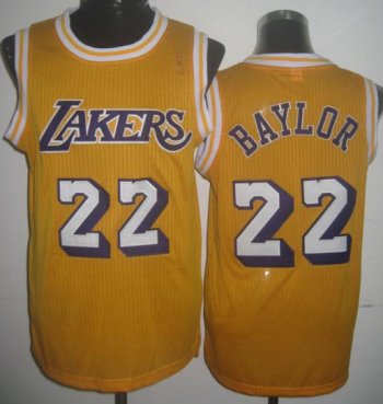 Los Angeles Lakers 22 Elgin Baylor Yellow Hardwood Classics Revolution 30 NBA Jerseys Cheap