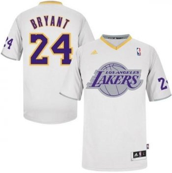 Los Angeles Lakers 24 Kobe Bryant White Revolution 30 Swingman NBA Jersey Christmas Style Cheap