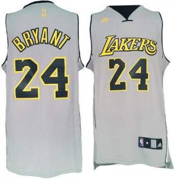 Los Angeles Lakers 24 Kobe Bryant Grey Revolution 30 Swingman NBA Jerseys Cheap