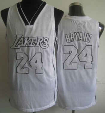 Los Angeles Lakers 24 Kobe Bryant Silver Number Revolution 30 NBA Jerseys Cheap