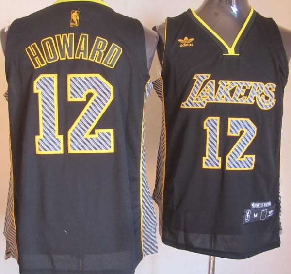 Los Angeles Lakers 12# Dwight Howard Electricity Fashion Revolution 30 Swingman NBA Jerseys Cheap