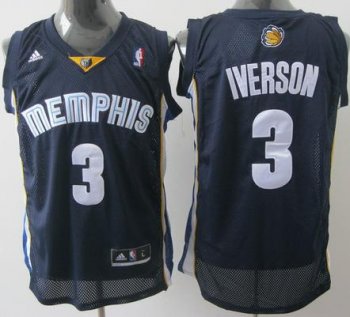 Memphis Grizzlies 3 Allen Iverson Blue Swingman Jersey Cheap