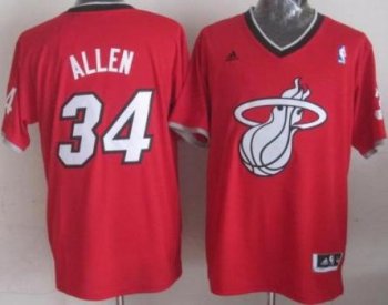 Miami Heat 34 Ray Allen Red Revolution 30 Swingman NBA Jersey 2013 Christmas Style Cheap