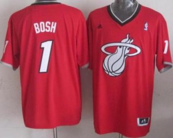 Miami Heat 1 Chris Bosh Red Revolution 30 Swingman NBA Jersey 2013 Christmas Style Cheap