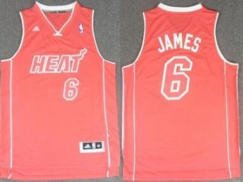 Miami Heat 6 LeBron James Full Red Revolution 30 Swingman NBA Jerseys Cheap