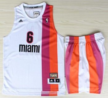 Miami Floridians Heat 6 LeBron James ABA Hardwood Classic Swingman Jerseys Shorts NBA Suits Cheap