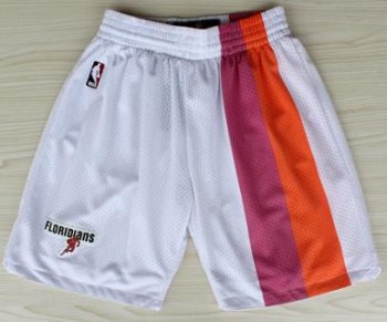 Miami Floridians Heat White ABA Hardwood Classic Swingman Short Cheap