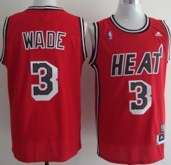 Miami Heat 3 Dwyane Wade Red Hardwood Classics Revolution 30 Swingman NBA Jerseys Cheap