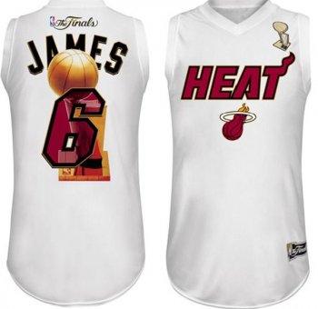 Miami Heat 6 LeBron James White 2012 Fianls NBA Jerseys Cheap