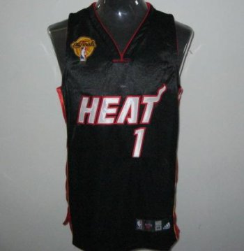 Miami Heat 1 Chris Bosh Black 2011 NBA Finals Jersey Cheap