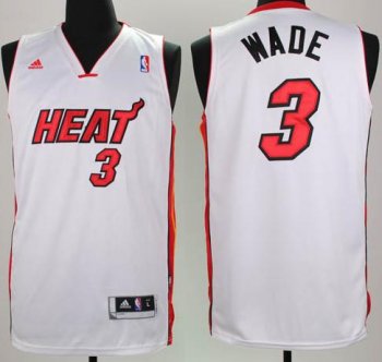 Revolution 30 Miami Heat 3 Dwyane Wade White Swingman Jersey Cheap