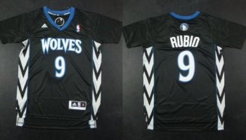 Minnesota Timberwolves 9 Ricky Rubio Black Revolution 30 Swingman NBA Jerseys Cheap