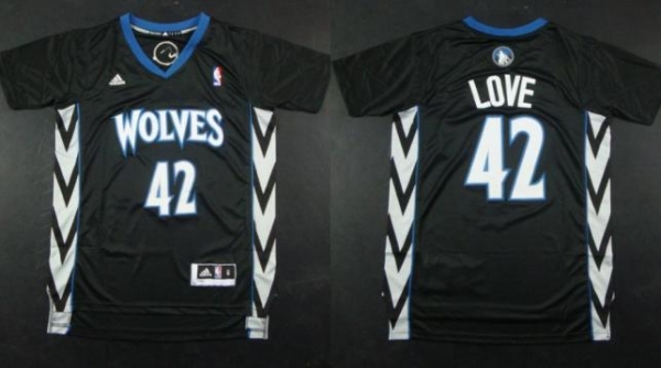 Minnesota Timberwolves 42 Kevin Love Black Revolution 30 Swingman NBA Jerseys Cheap