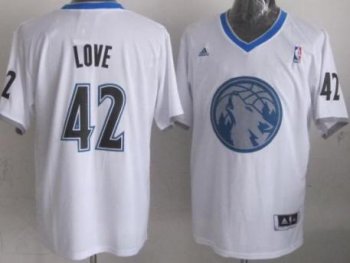 Minnesota Timberwolves 42 Kevin Love White Revolution 30 Swingman NBA Jersey 2013 Christmas Style Cheap