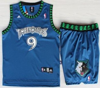 Minnesota Timberwolves 9 Ricky Rubio Blue Swingman NBA Jerseys Short Suits Cheap